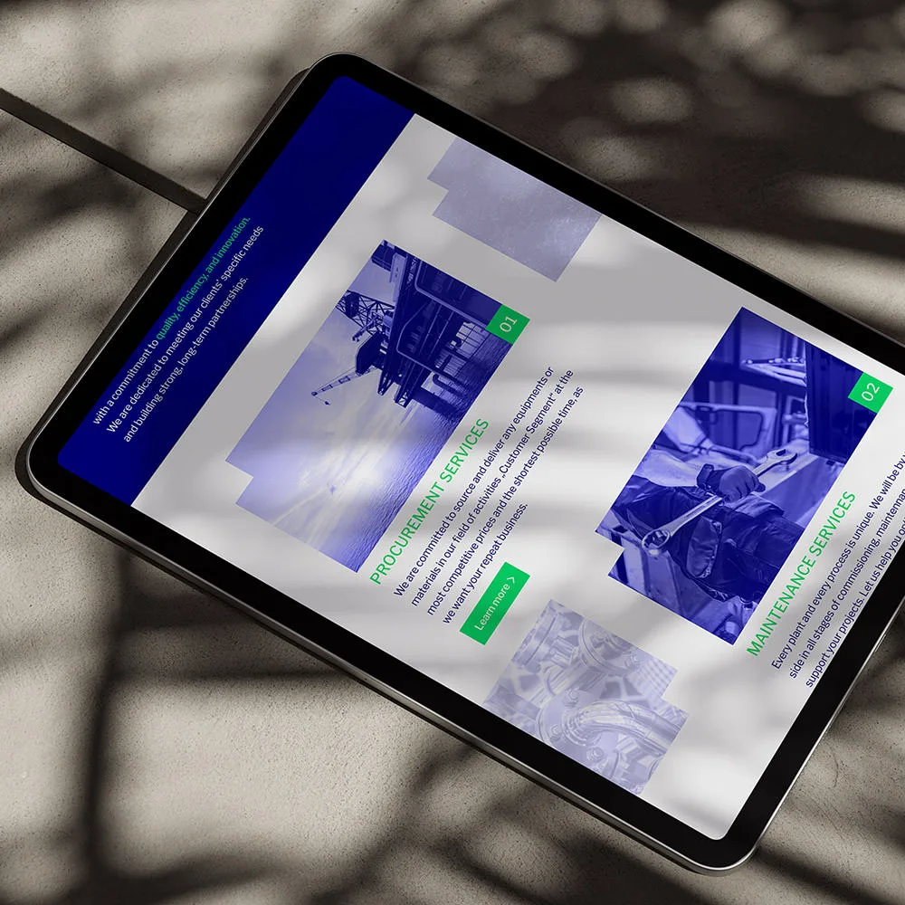 moderne unternehmen website