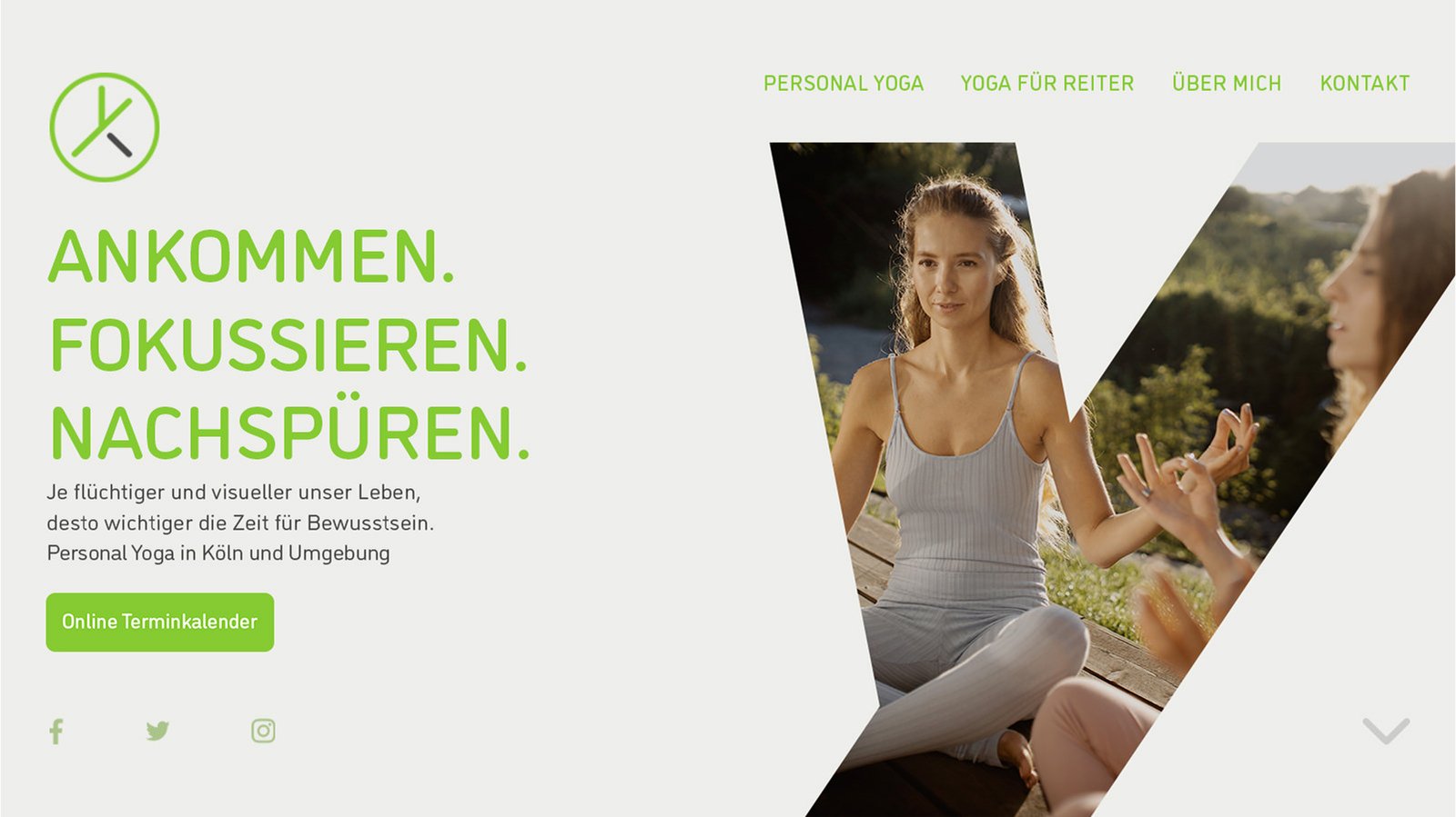 website fuer yoga koeln